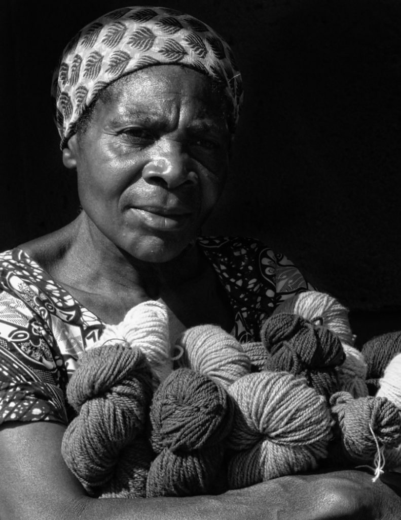 Woman With Yarn - Richard Krieger